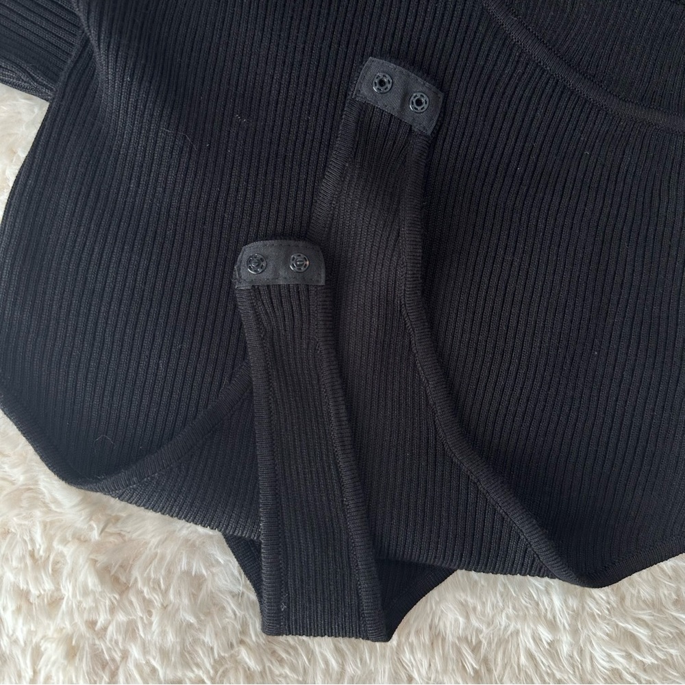 Love Tree Black Ribbed Bodysuit - Picture 7 of 10